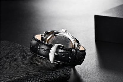 Benyar 5163 Top Brand Luxury Military Wristwatches Leather Quartz Watches Waterproof Simple Watch for Men Reloj Hombre
