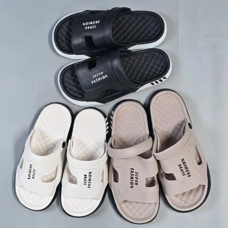 2026 Summer Outdoor Waterproof Slippers Men Eva Soft Lightweight Platform Beach Sandles Male Thick Sole Non Slip Fishing Slides