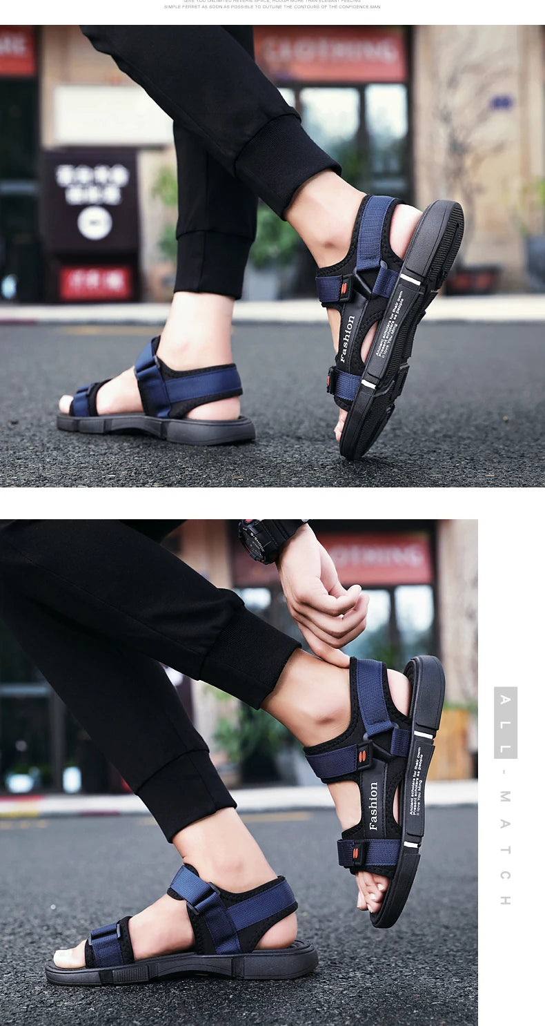Men Sandals Summer Leisure Beach Holiday Sandals Men Shoes New Outdoor Sneakers Male Retro Comfortable Casual Sandals Men