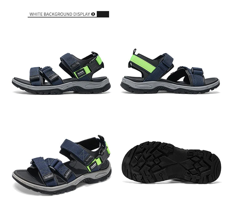 Men's Outdoor Sandals with Velcro Strap Male Summer Fashion Antiskid Sport Sandals Beach Casual Sandals for Men