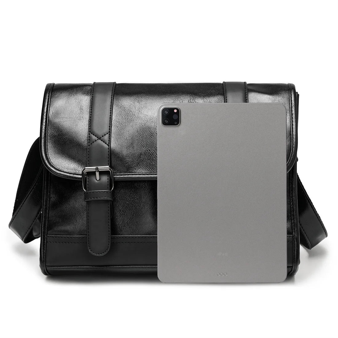 Retro Messenger Bag Men Crossbody Bags Luxury PU Leather Shoulder Messenger Bag for Men Fashion Flap Large Capacity Satchles