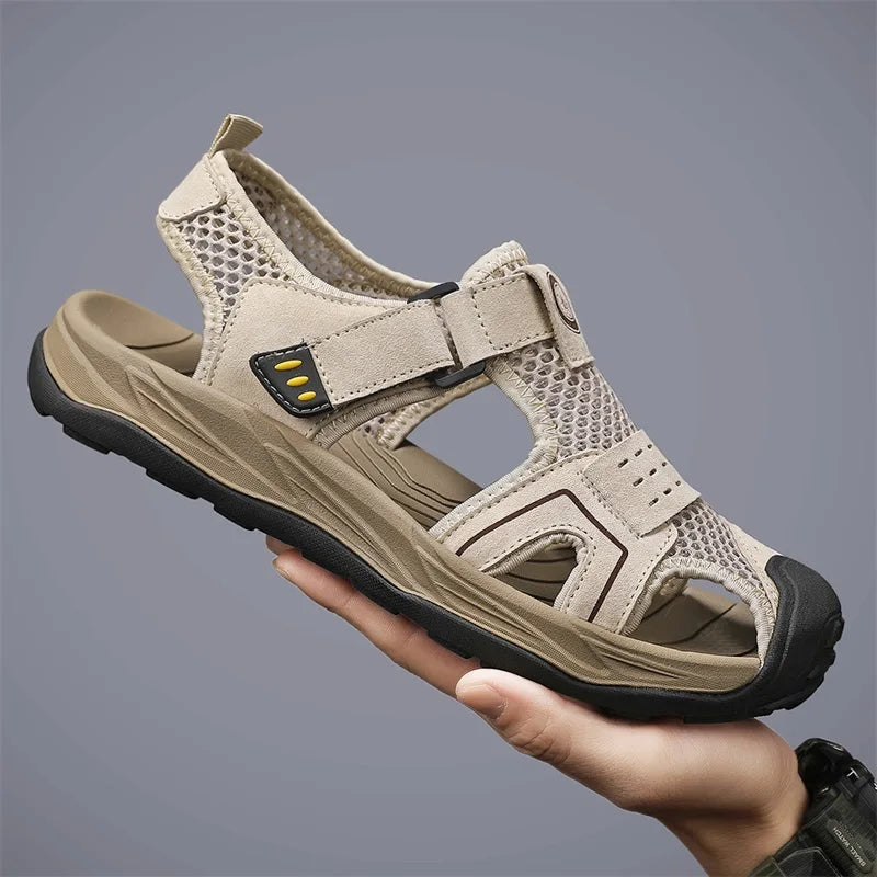 Summer Men' Sandals Breathable Beach Shoes Outdoor Men Casual Sandalies Fashion Male Casual Flats Quick Dry Walking Summer Shoes