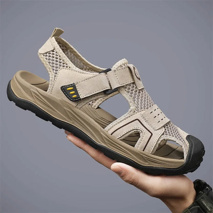 Summer Men' Sandals Breathable Beach Shoes Outdoor Men Casual Sandalies Fashion Male Casual Flats Quick Dry Walking Summer Shoes