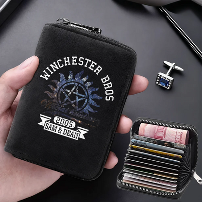 Supernatural Multifunctional Card Bag 11 Cards Slot Credit Card Holder Anti Demagnetization Wallets Cover Zipper Wallet for Men
