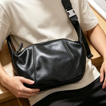 2026 New Fashion Men Crossbody Bag Soft Leather Hobos For Men Dumpling Crossbody Bags Luxury Brand Design Shoulder Bags Totes