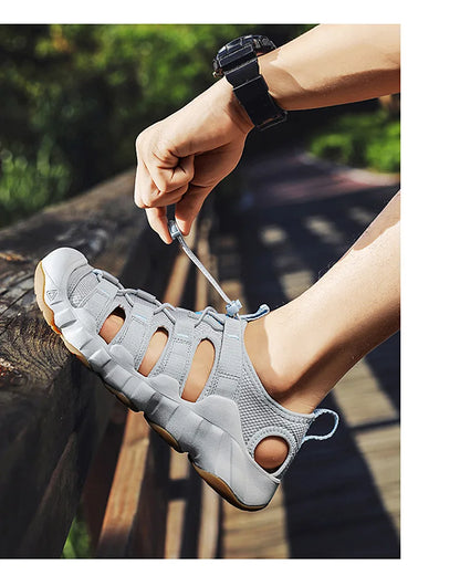 Brand Summer Men's Sandals Fashion Design Beach Men Sandals Outdoor Couple Wading Sandals Non-slip Flat Men Sneakers Size 35-46
