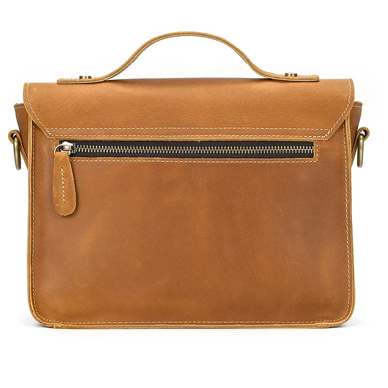 Luufan Crazy Horse Leather Men's Shoulder Bag Vintage Messenger Bags Men Male Small Travel Crossbody Bags Man Handbag Sling Bag