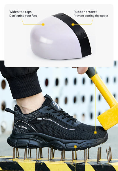 Men's safety shoes, anti smash and anti stab work shoes, men's indestructible safety boots, insulated shoes, tactical boots