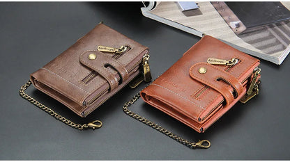 New Men Wallets Name Engraving 11 Card Holders Men Short Purse Double Zipper Coin Pocket High Quality Male Purse Cartera