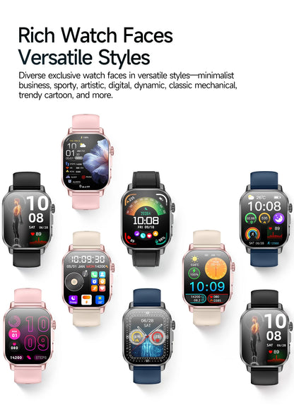 2026 Top Nursing Grade ECG+PPG Smart Watch Men Accurate Blood Pressure Lipids Uric Acid 2.0-inch AMOLED Screen HD Call Watch Men