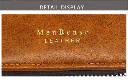 Big Capacity Men Short Wallets Name Engraving High Quality Card Holder Retro Male Coin Purse  Simple Zipper Men Money Clips