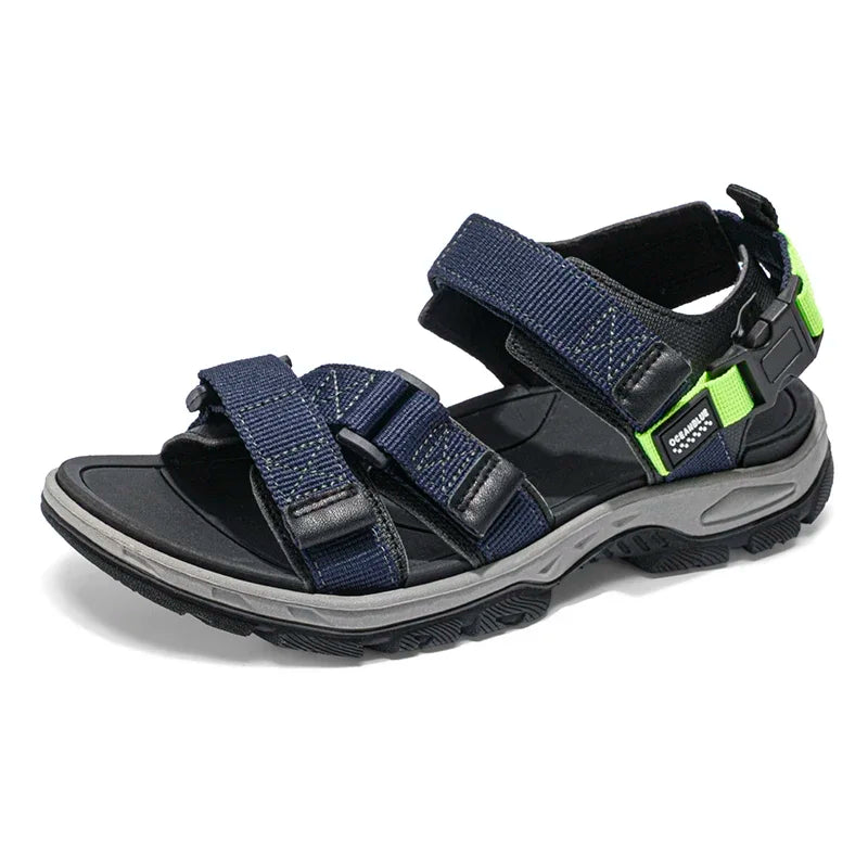 Men's Outdoor Sandals with Velcro Strap Male Summer Fashion Antiskid Sport Sandals Beach Casual Sandals for Men