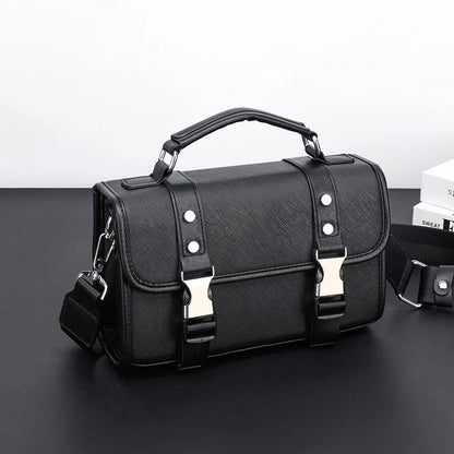 Fashion Plaid Men's Crossbody Bag Large Capacity Shoulder Messenger Bag Men Luxury Flap Crossbody Bags Male Rectangle Handbags
