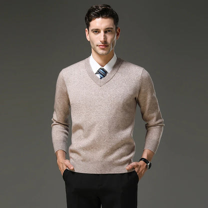 Top Grade Thick Anti-Pilling New Fashion Brand Autum Winter Knit Pullover Men Slim Fit Sweater Business Casual Woolen Jumper