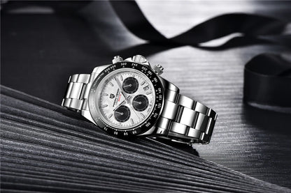 40mm New V2 PAGANI DESIGN Classic fashion Men Quartz Watches Sapphire Retro Chronograph Stainless Steel Waterproof Watch for Men