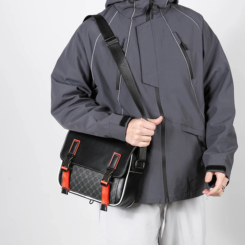 Fashion Casual Men Satchels Bag High Quality Soft PU Leather Men's Flap Handbag Casual Male Shoulder Bag Clutches Bag