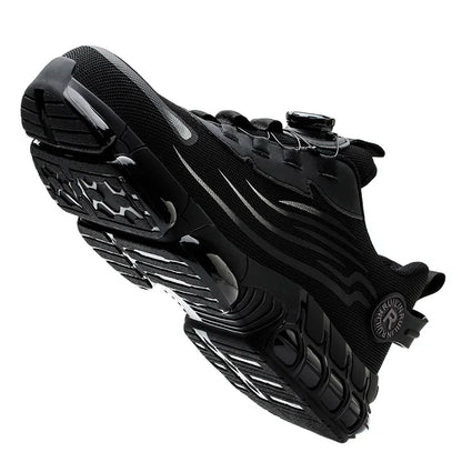 Men's Safety Shoes Protection And Elastic Safety Boots Fashionable Casual Shoes Breathable Odor Protection Men's Work Shoes