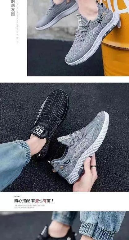 2026 Breathable Air Mesh Sneakers Comfortable Casual Sport Shoes Fashion Men's Woven Shoes for Lightweight Deodorant Outdoors