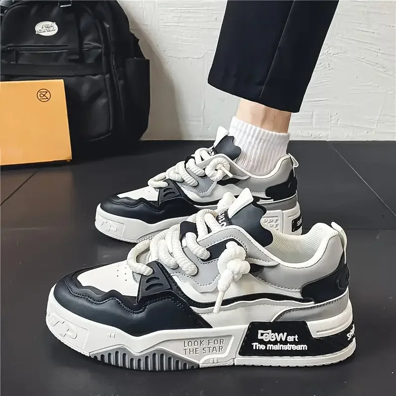 1 pair of men's sports and casual shoes, outdoor versatile flat shoes, trendy vacation casual shoes