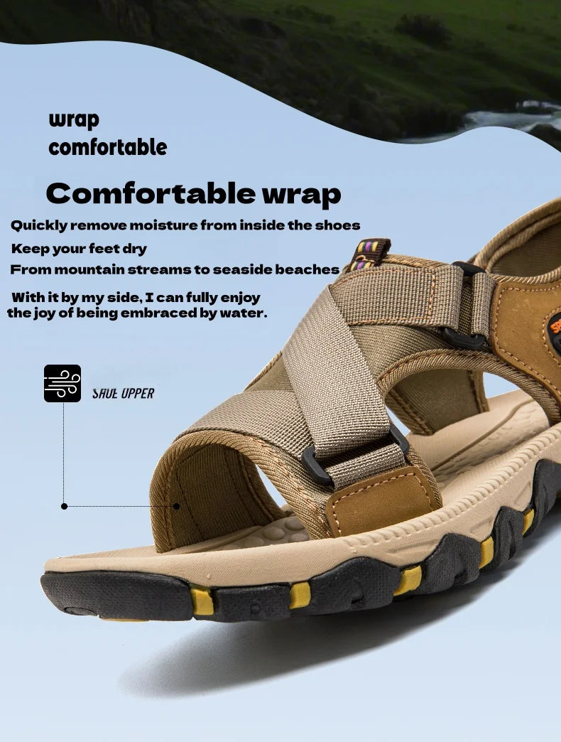 Summer Outdoor Sandals Leisure Fashion Sneakers Vacation, Beach Breathable, Wear-Resistant Hiking and Walking, Men's Sandals