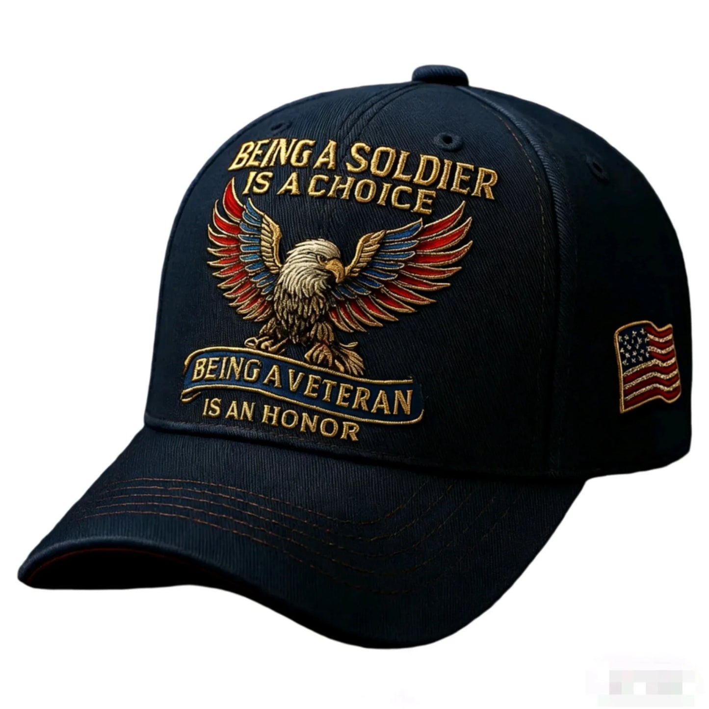 United States 250th Anniversary Cap Adjustable Washed Cotton Baseball Cap Vintage Tribute Eagle Printed Patriotic Trucker Hat