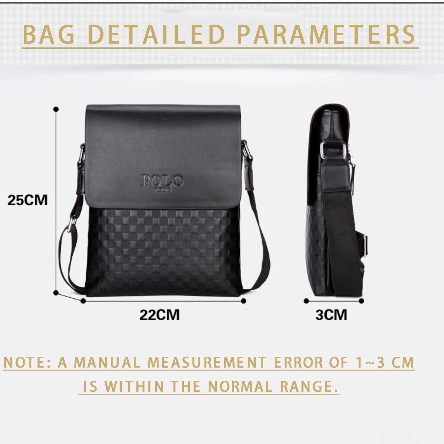 Men's checkered shoulder bag, men's shoulder bag, casual crossbody bag, small bag, crossbody bag, checkered hanging bag