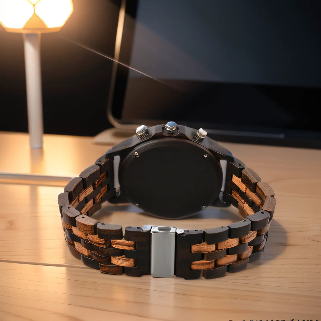 Man's Watches Wooden Watch Strap Hand Watch Quartz Wrist Watch for Men Chronograph  Luxury Brand montre homme Gift Drop Shipping