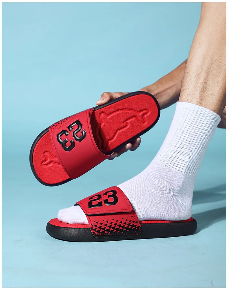 Men's Platform Slippers EVA Soft Soled Pillow Slippers Summer Beach Flip Flops Anti Slip Bathroom Home Fashionable Slippers