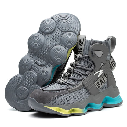 Men Work Safety Shoes Anti-puncture Working Sneakers Male Indestructible Work Shoes Steel Toe Lightweight Men Shoes Safety Boots