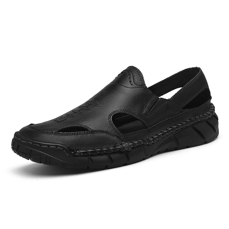 Hot-selling Summer Men's Sandals New Leather Roman Sandals Slippers Outdoor Beach Shoes Male Flip Flops Water Trekking Sandals