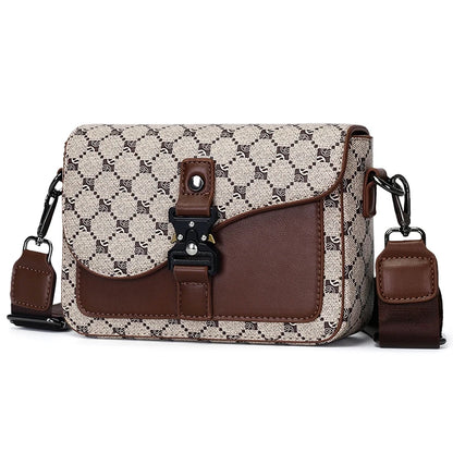 High-End Casual Shoulder Bag for Commuting Business Waterproof Daily Sling Bag Fashionable Jacquard Pattern Men's Crossbody Bag