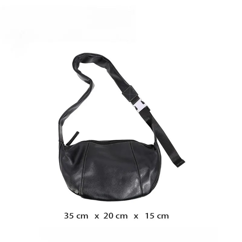 2026 New Fashion Men Crossbody Bag Soft Leather Hobos For Men Dumpling Crossbody Bags Luxury Brand Design Shoulder Bags Totes