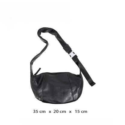 2026 New Fashion Men Crossbody Bag Soft Leather Hobos For Men Dumpling Crossbody Bags Luxury Brand Design Shoulder Bags Totes