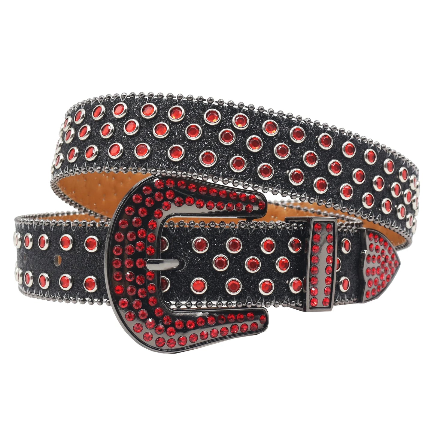 Rhinestone belt Leopard Shiny leather belts for women western rhinestone studded belt men vintage diamond  belt jeans waistbands