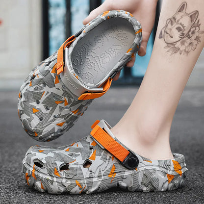 Plus Size 47 Summer Men Sandals Light Soft EVA Men's Hole Shoes Outdoor Slippers Home Garden Clogs Male Beach Flats Slides