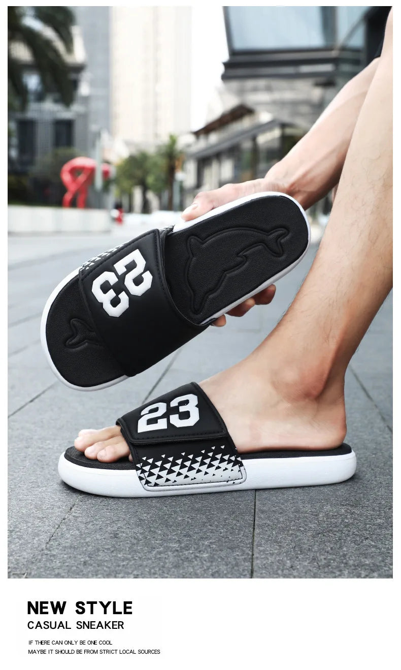 Men's Platform Slippers EVA Soft Soled Pillow Slippers Summer Beach Flip Flops Anti Slip Bathroom Home Fashionable Slippers