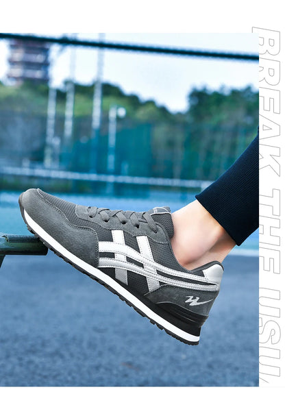 Double Star Training Walking Shoes, Breathable Mesh Sports Shoes, Versatile Fashion Trendy Men's Shoes