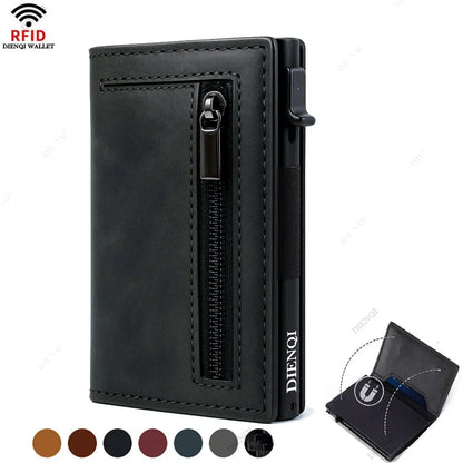 Multi-card Slot Men Wallet Business Card Holder Fashion Folding Large-capacity Coin Purse PU Leather Black Short Purse Card Case
