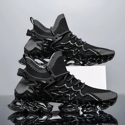 Men's Blade Type Shoes Breathable Shock Absorption Running Shoes Non-Slip Shoes For Jogging Tennis Gym Casual Walking Sneakers