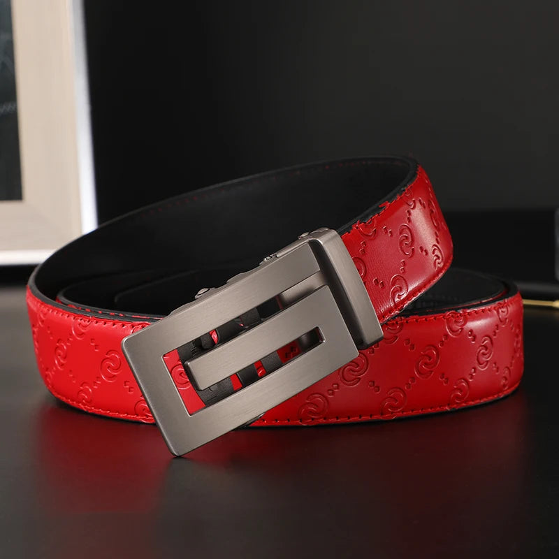 New Business Men's Belt Genuine Leather Male Belt Luxury Brand Alloy Metal Buckle Designer Belts men Waist Strap Belt for Jeans