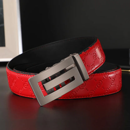 New Business Men's Belt Genuine Leather Male Belt Luxury Brand Alloy Metal Buckle Designer Belts men Waist Strap Belt for Jeans