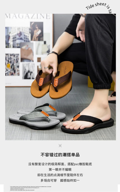 MEN Flip flop Comfortable Breathable Slip-On Sandals for Men Casual Summer Footwear