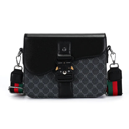 Luxury Plaid Crossbody Bags Men Fashion Buckle Flap Men's Crossbody Bag Casual Shoulder Bag Male Waterproof Business Sling Bags