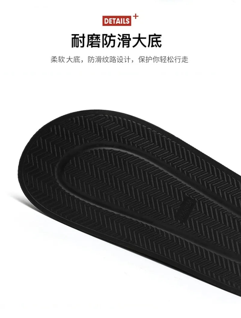 Summer Men's Slippers High Quality Cow Leather Sandals Outdoor Non Slip Platform Sandals Comfort Casual Slippers for Men Slides