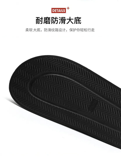 Summer Men's Slippers High Quality Cow Leather Sandals Outdoor Non Slip Platform Sandals Comfort Casual Slippers for Men Slides