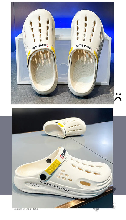 Classic Summer Clogs Men Slippers Breathable Garden Shoes Outdoor Comforty Beach Slippers Home Slippers Antiskid Slippers