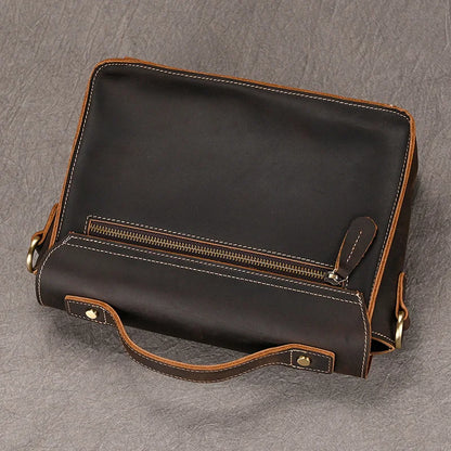 Luufan Crazy Horse Leather Men's Shoulder Bag Vintage Messenger Bags Men Male Small Travel Crossbody Bags Man Handbag Sling Bag