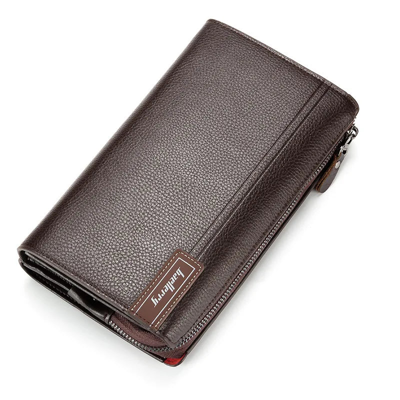 Baellerry Large Capacity Phone Pocket New Men Wallets Handbag Brand Card Holder Zipper Male Wallets Passport Case Men's Purses