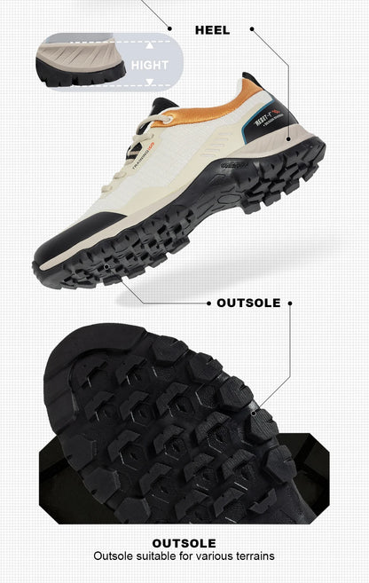 Baasploa Men Hiking Shoes New Outdoor Climbing Waterproof Non-slip Wear-resistant Sneakers Male Casual Lace-Up Walking Shoes ﻿