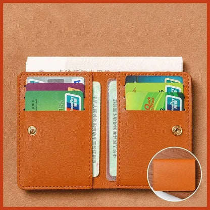 Men's small artificial leather wallet, simple women's wallet, stylish ultra-thin credit card wallet, coin wallet